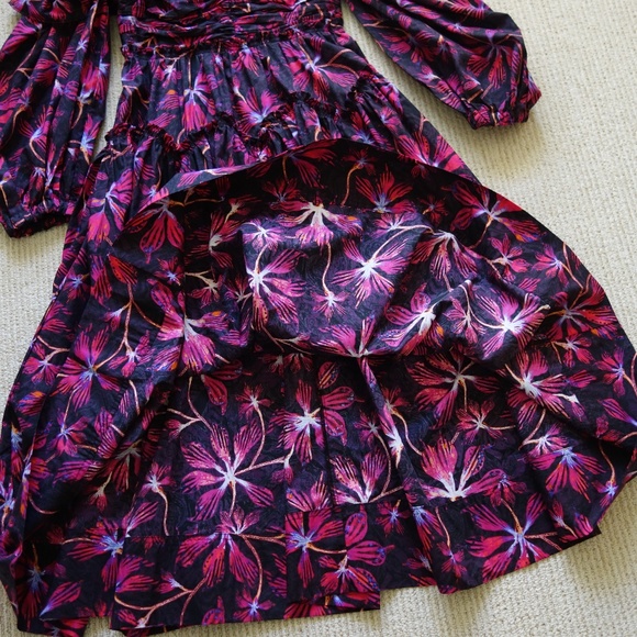 ULLA JOHNSON off the shoulder Caprice Midi Dress - Picture 8 of 12